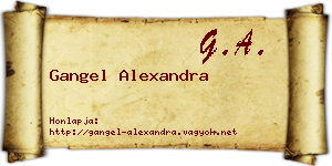 Gangel Alexandra névjegykártya